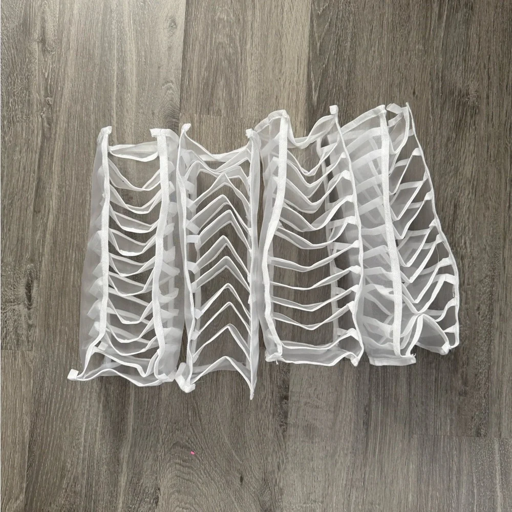 White Mesh Drawer Organizers 4 Piece