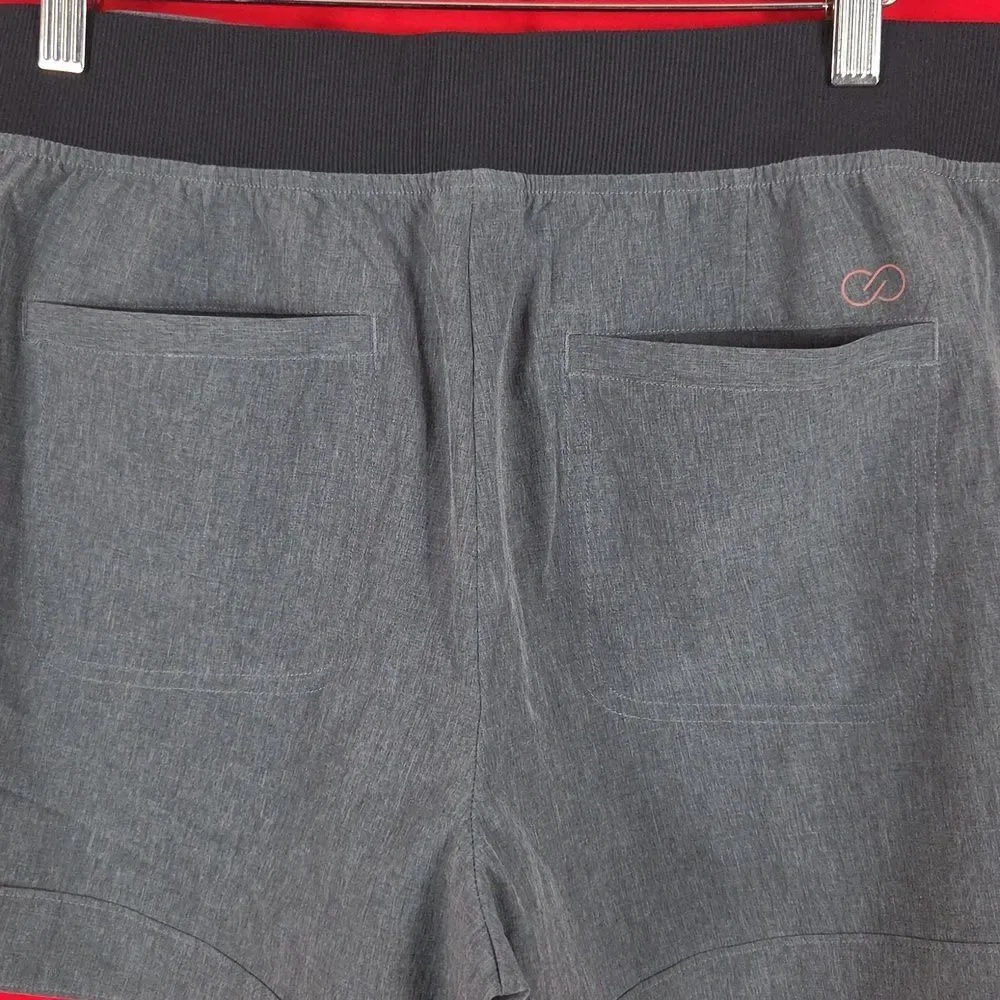 NEW CALIA Anywhere Cuff Shorts Gray Cavier Heather Womens‎ Size XL
