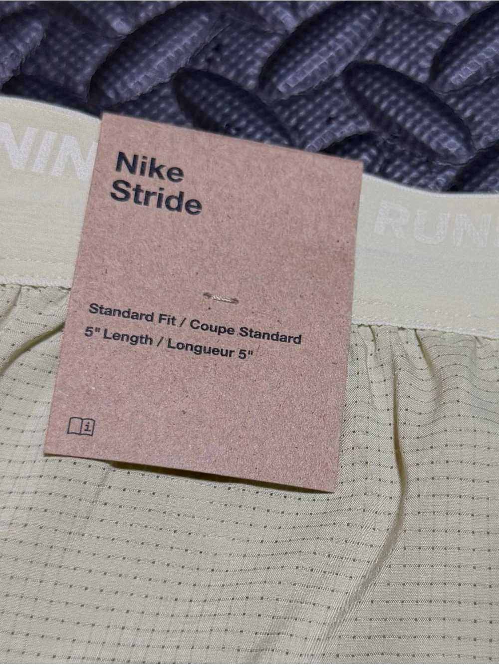 Nike Stride Running Shorts Green Woven Brief Lined 5