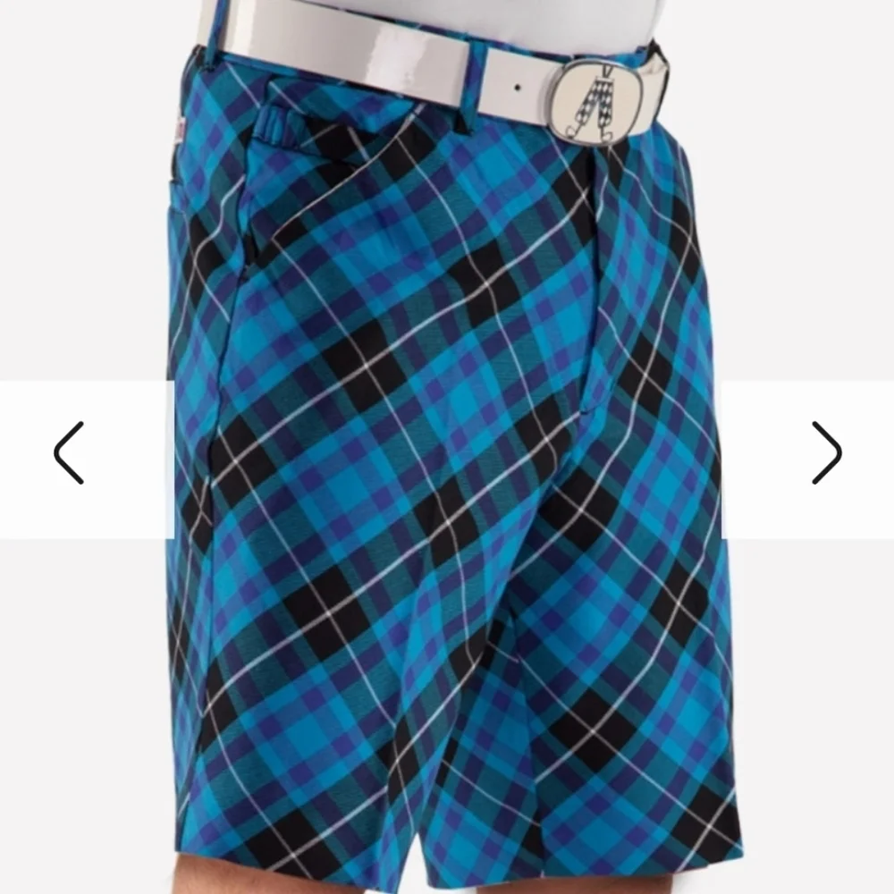 Royal & Awesome Blue Plaid Golf Shorts