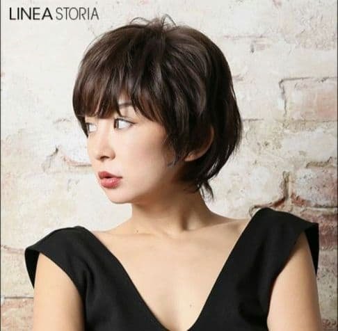 【Tried On Only】Medical Wig ★ Dark Brown Short Bob ★ Linea Stria