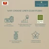 Linen Club Mens Beige Linen Unstitched Shirt Fabric - Image 6