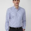 Luthai Mens Unstitched Blue Striped Shirt Fabrics - Image 7