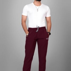 Cloth Zones Men's Stretch Maroon Track Pants