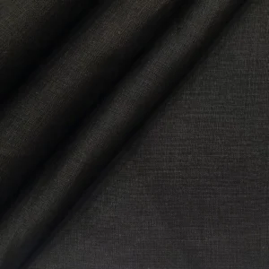 Linen Club Mens Linen Unstitched Shirt Fabric (Black)