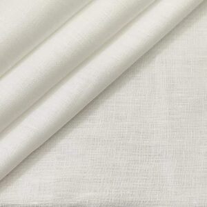 Linen Club Men's Linen Unstitched Shirt Fabric (White)