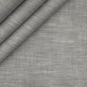 Linen Club Mens Linen Unstitched Shirt Fabric (Gray)