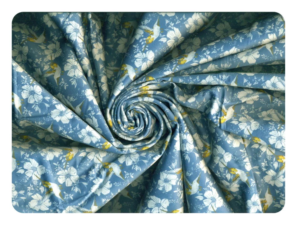 Giza Classe Mens Unstitched Cotton Printed Shirt Fabrics (Sky Blue) - Image 3