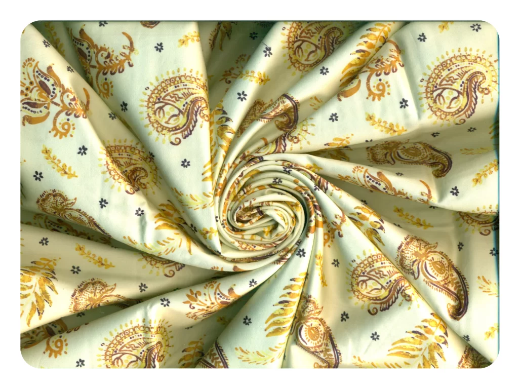 Giza Classe Mens Unstitched Cotton Printed Shirt Fabrics (Yellow) - Image 3