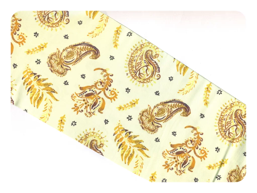 Giza Classe Mens Unstitched Cotton Printed Shirt Fabrics (Yellow) - Image 2