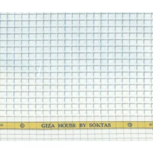 Soktas Mens Unstitched Cotton Checks Shirt Fabrics (White)