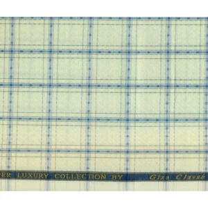Giza Classe Mens Unstitched Cotton Checks Shirt Fabrics (Pista)