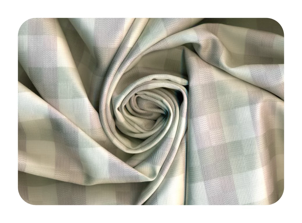 Giza Classe Mens Unstitched Cotton Checks Shirt Fabrics (White) - Image 3