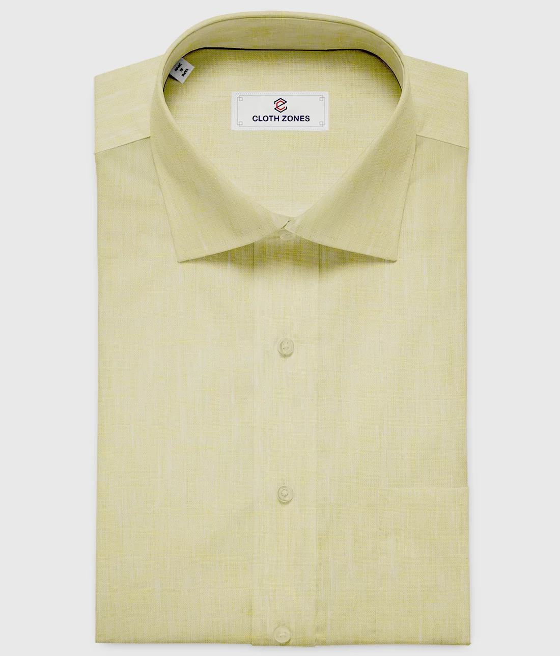 Linen Club Mens Beige Linen Unstitched Shirt Fabric - Image 5