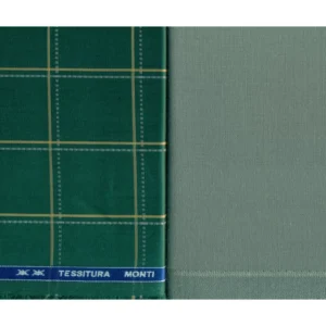 Tessitura Monti Mens Combo of Shirt & Trouser Fabric Set (Green/Pista)