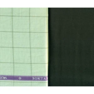 Soktas Mens Combo of Shirt & Trouser Fabric Set (Pista/Green)