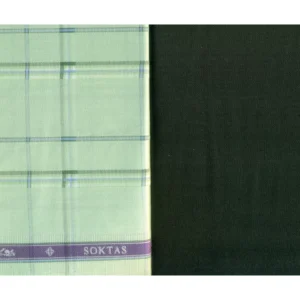 Soktas Mens Combo of Shirt & Trouser Fabric Set (Green)