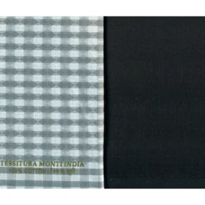 Tessitura Monti Mens Combo of Shirt & Trouser Fabric Set (Gray/Black)